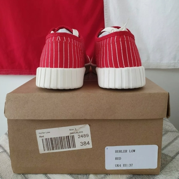Good News Shoes Unisex Hurler Baseball Stripe Canvas Low-Tops Sneakers UK 4 37 - Picture 10 of 12